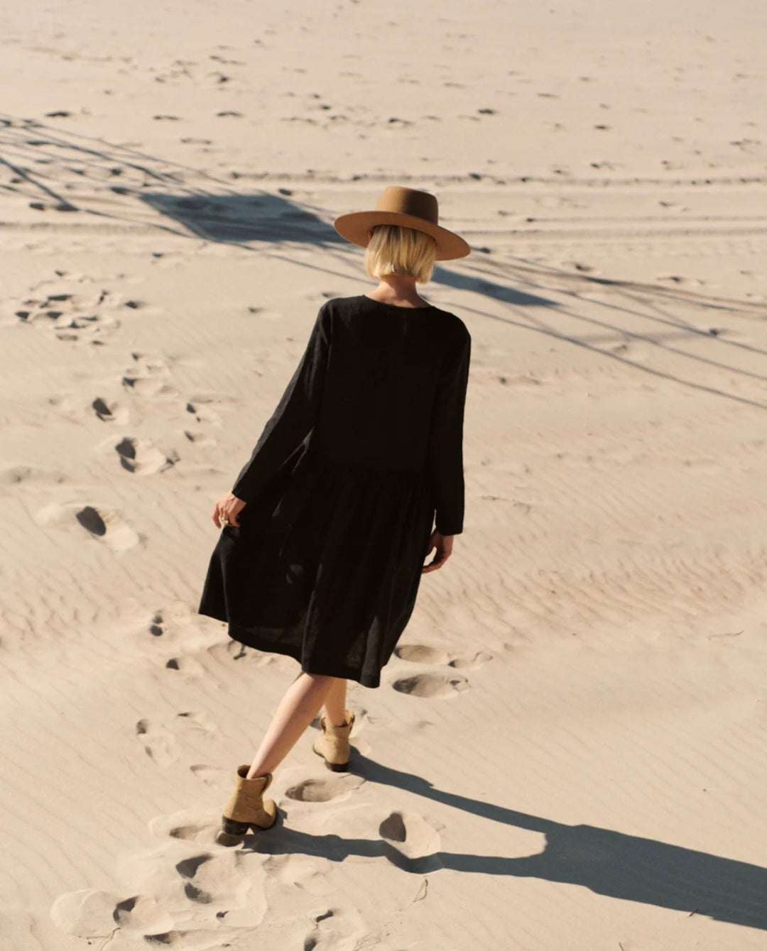 Black Linen Dress | Midi Dress | Linen Dress | Linen Clothing | 100% Organic Linen