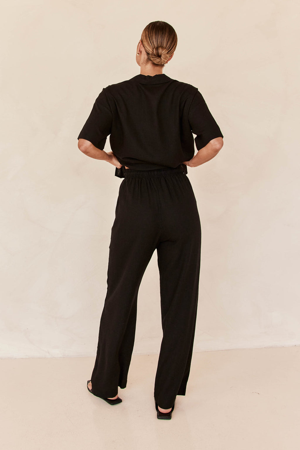 Black Linen Co ord set | Co-ord set | Linen Clothing | 100% Organic Linen