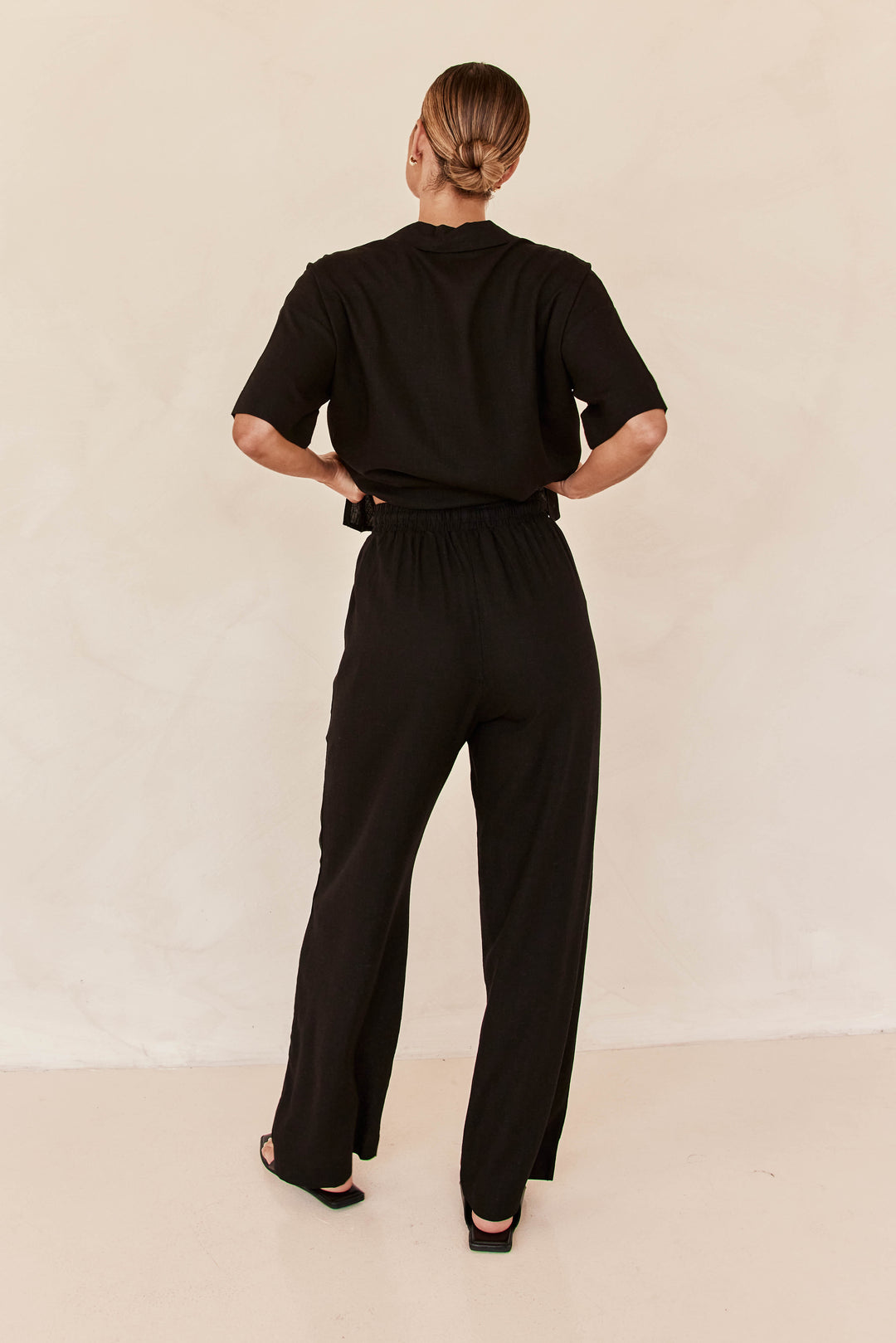 Black Linen Co ord set | Co-ord set | Linen Clothing | 100% Organic Linen