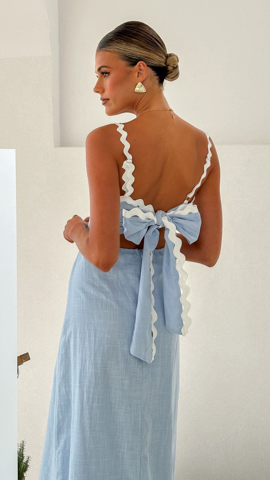Blue Linen Dress | Maxi Dress | Linen Dress | Linen Clothing | 100% Organic Linen